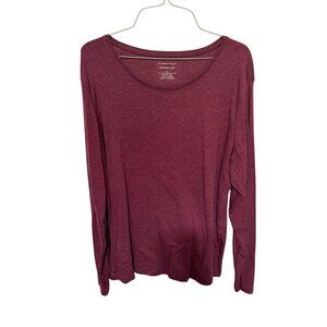 Christopher & Banks Layer Your Look Knit Top Purple Womans XL